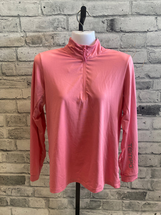 Tempo 1/4 Zip LS Shirt Pink M