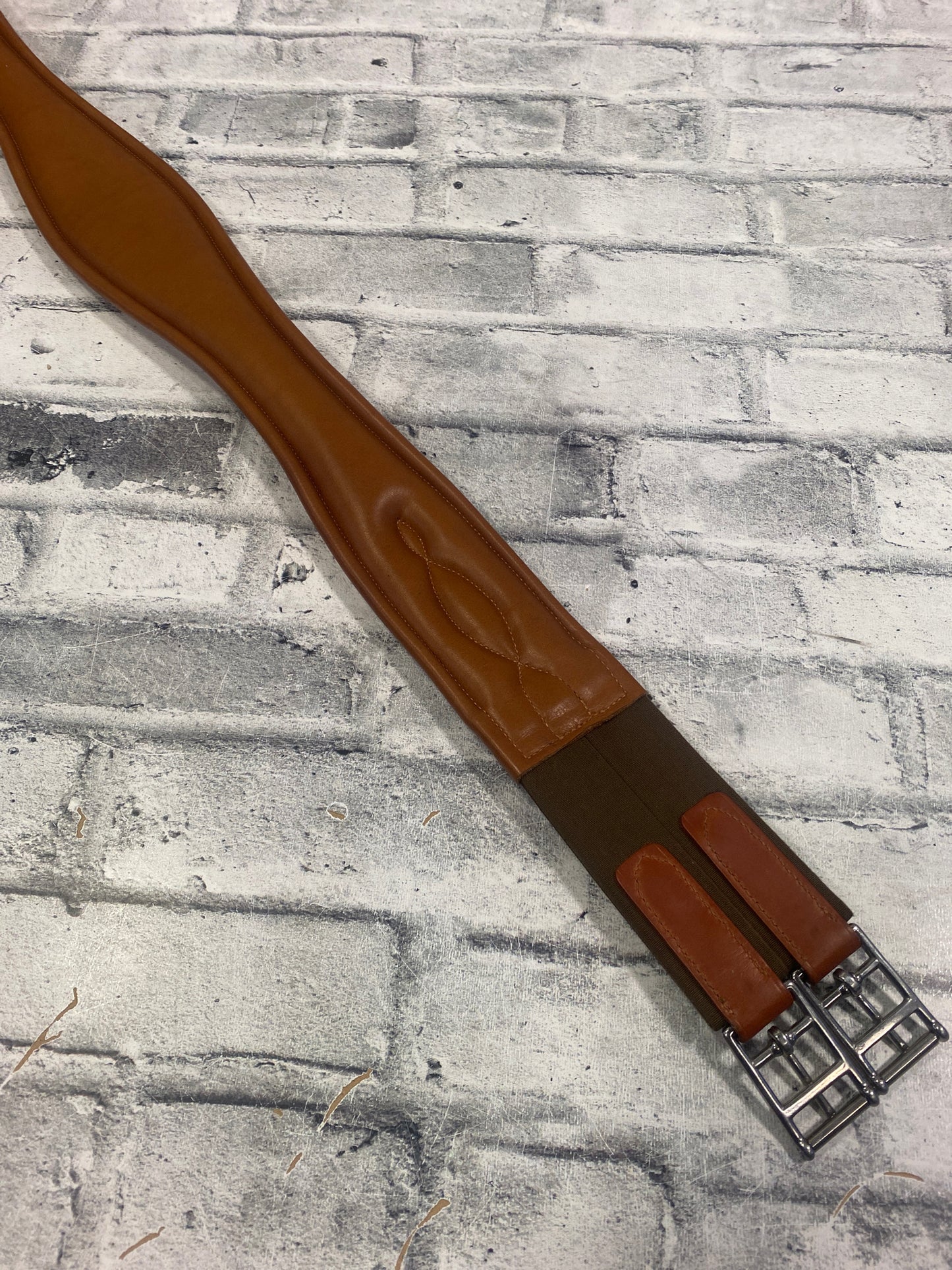 52" Frank Baines Saddlery Leather Girth Cognac