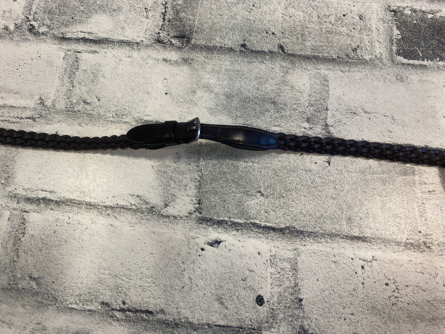 Joseph Sterling Brown Braided Leather Curb Reins