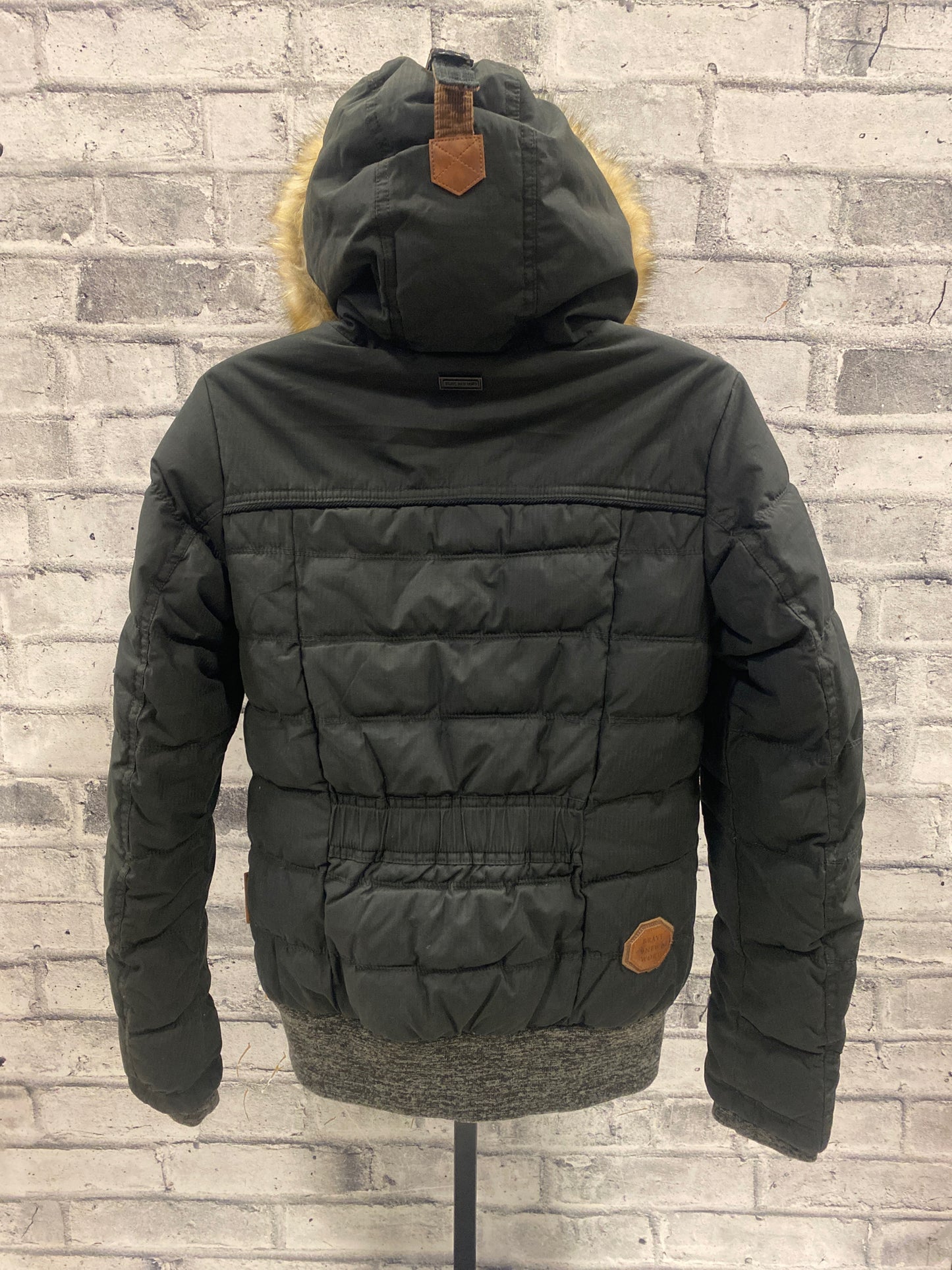 Naketano Fleece Lined Jacket w/ Fur Hood Green S