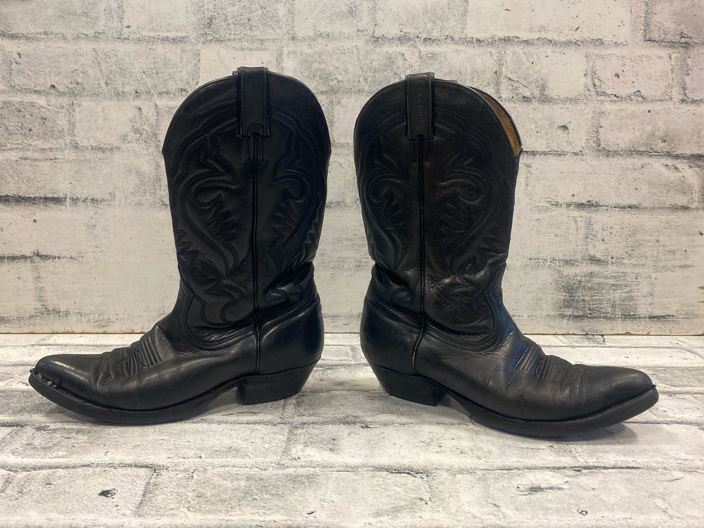 Boulet Cowboy Boots Black 8.5