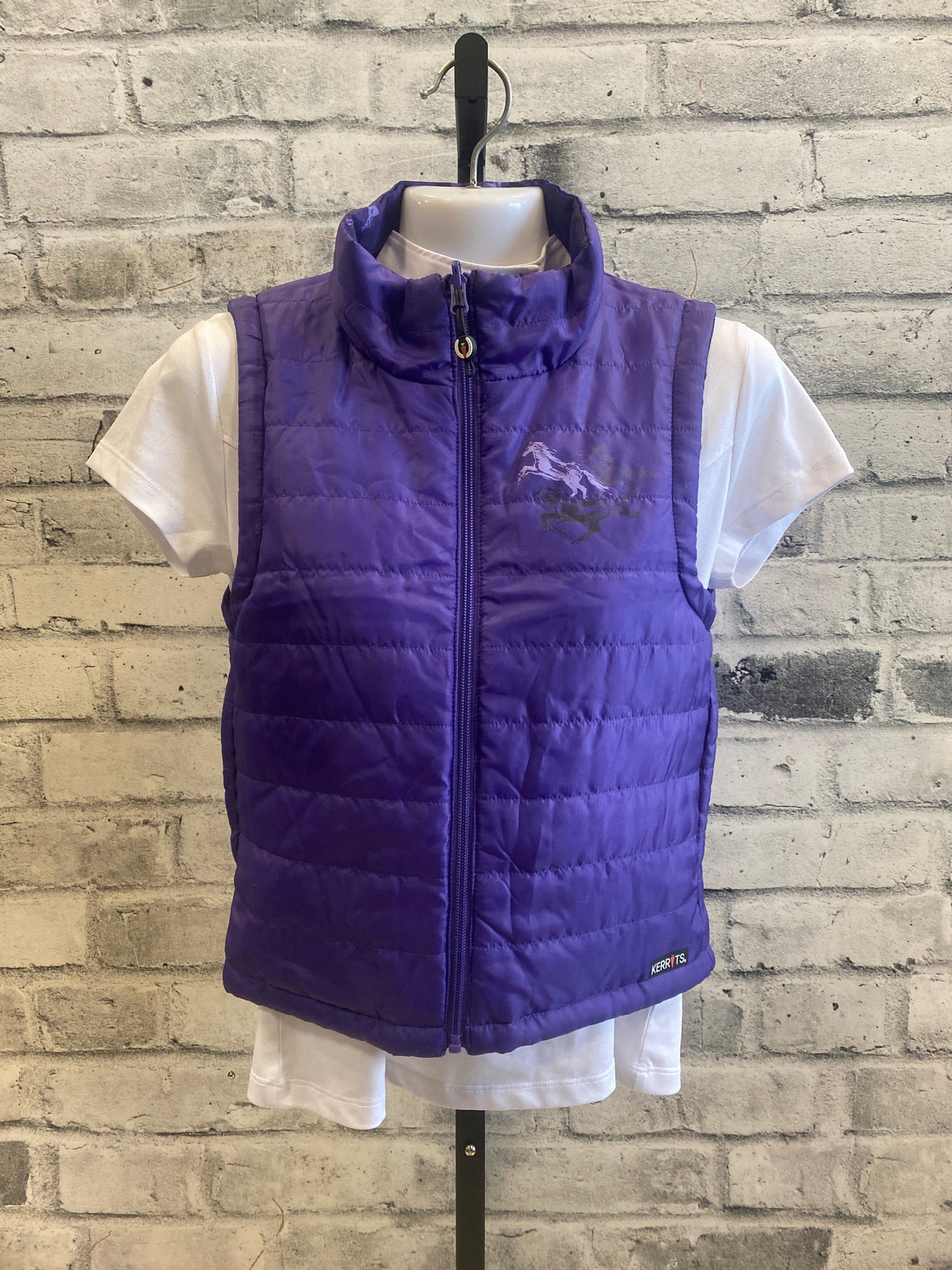 Kerrits Reversible Vest Purple/Horses Childrens M