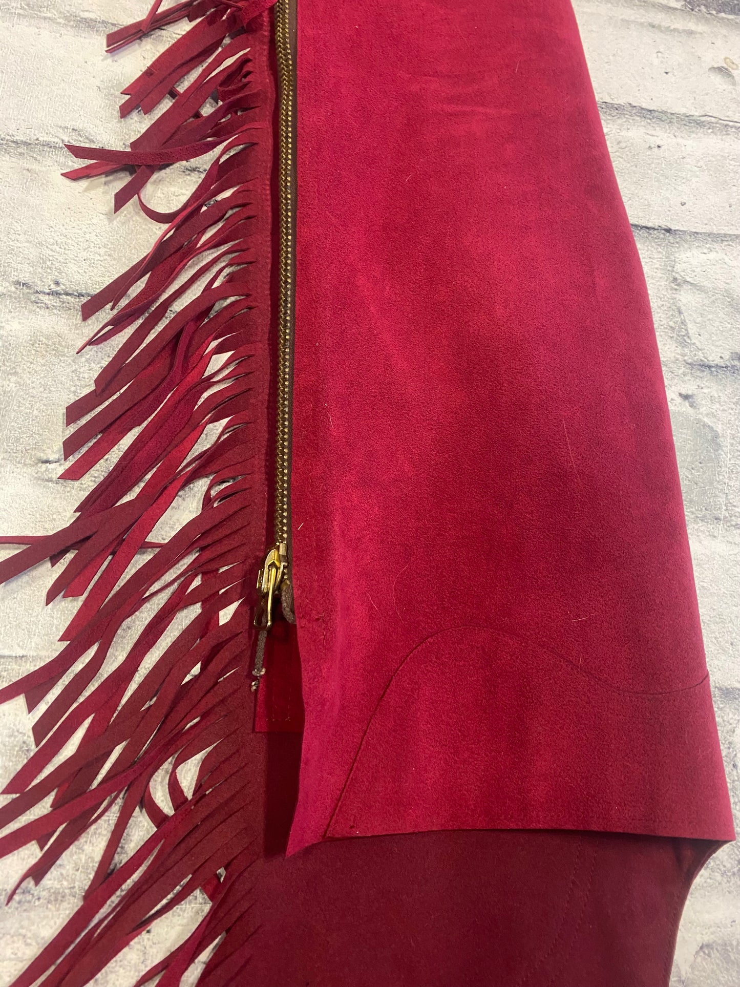 Ultra Suede Show Chaps Red