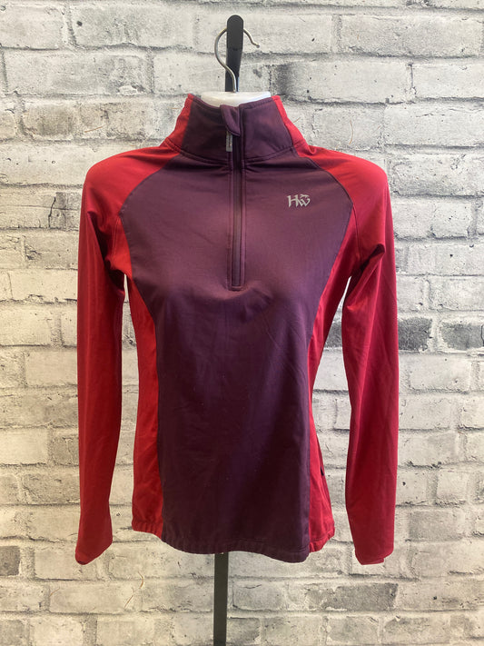 Horseware 1/4 Zip LS Shirt Burgundy/Red XXS