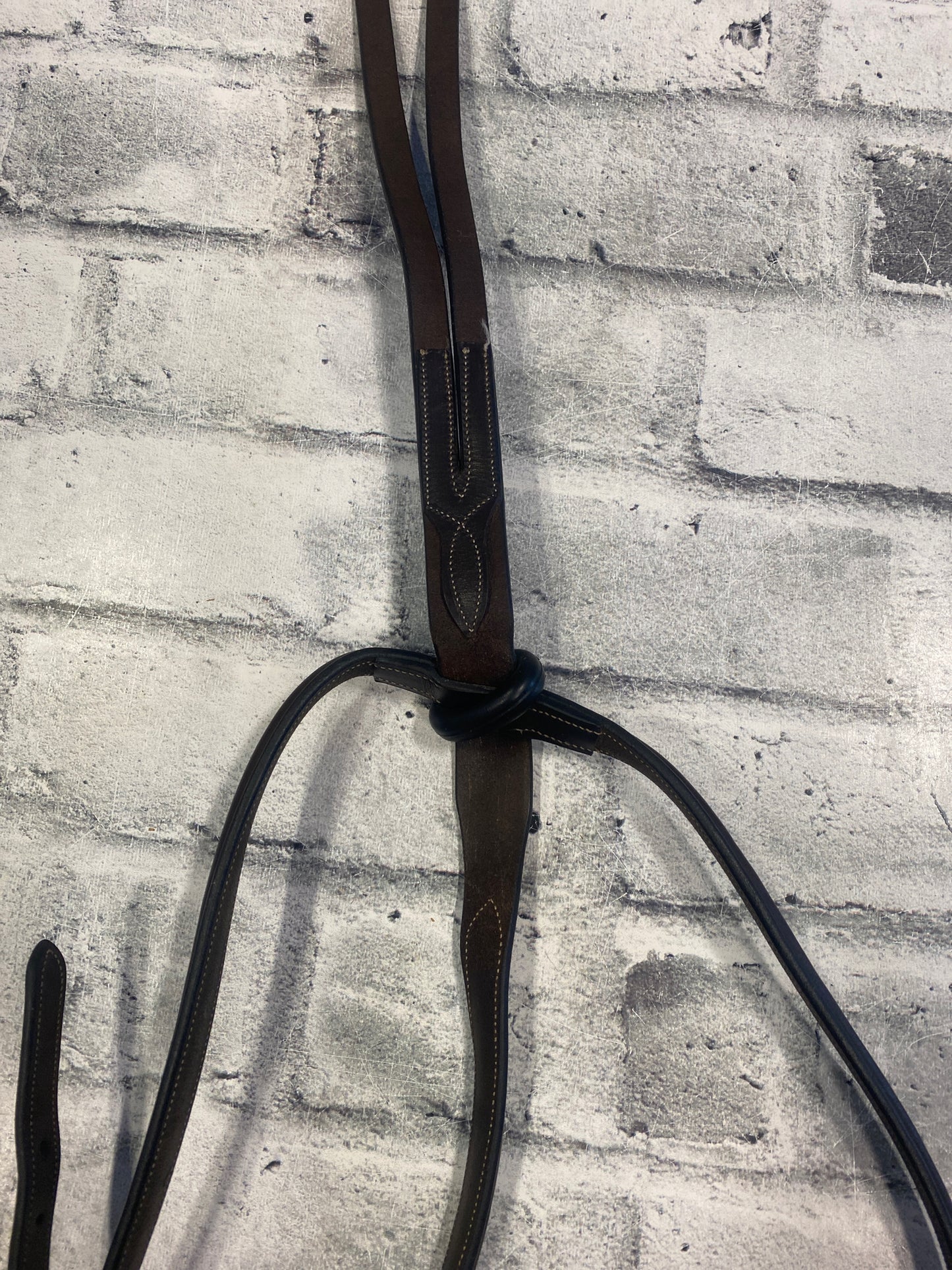 Fancy Stitched Running Martingale Brown Cob