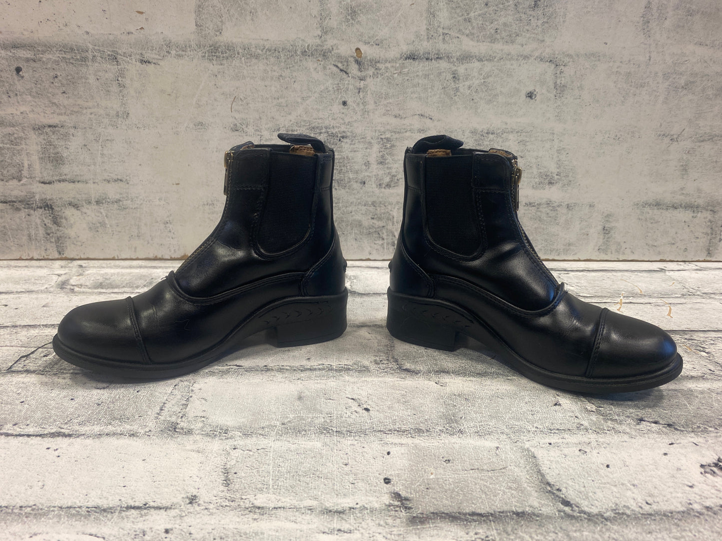 Auken Zip Up Paddock Boots Black Childrens 2