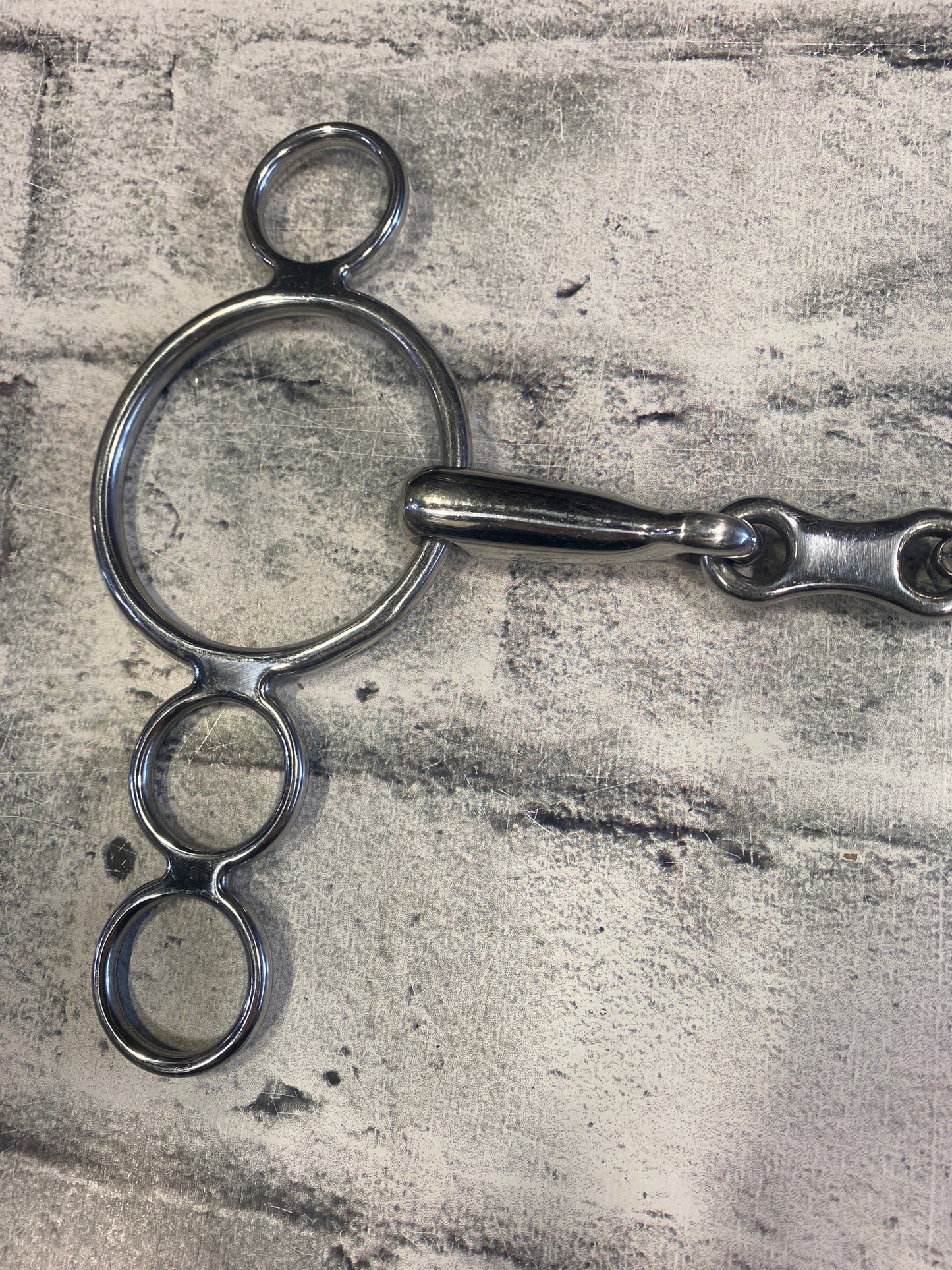 5.5" Korsteel 3-Ring Gag w French Link