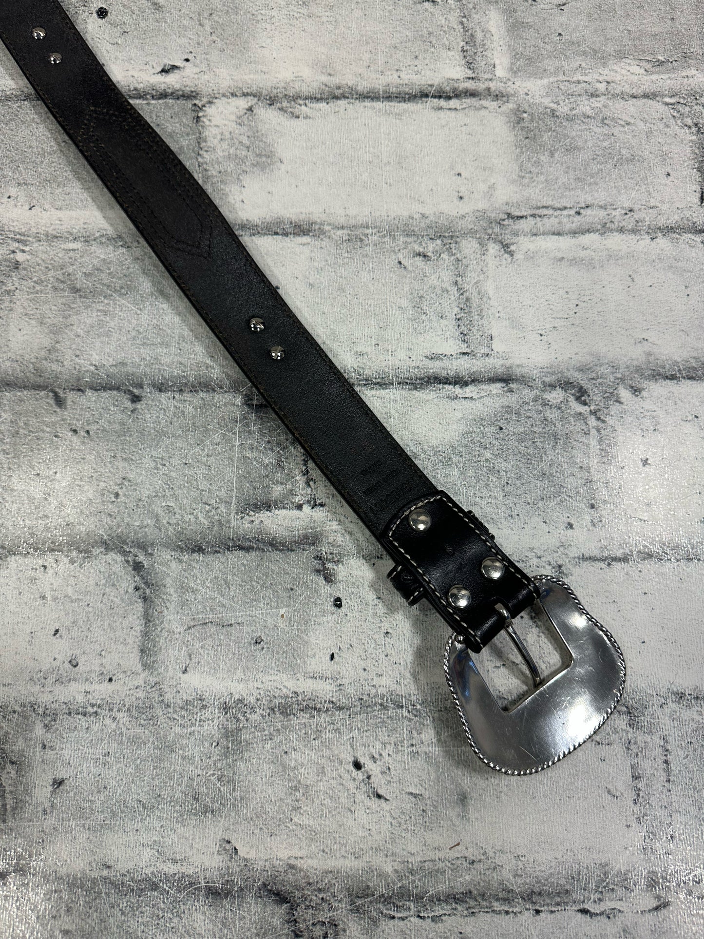 Nocona Western Beaded Belt w/ Bling Black S