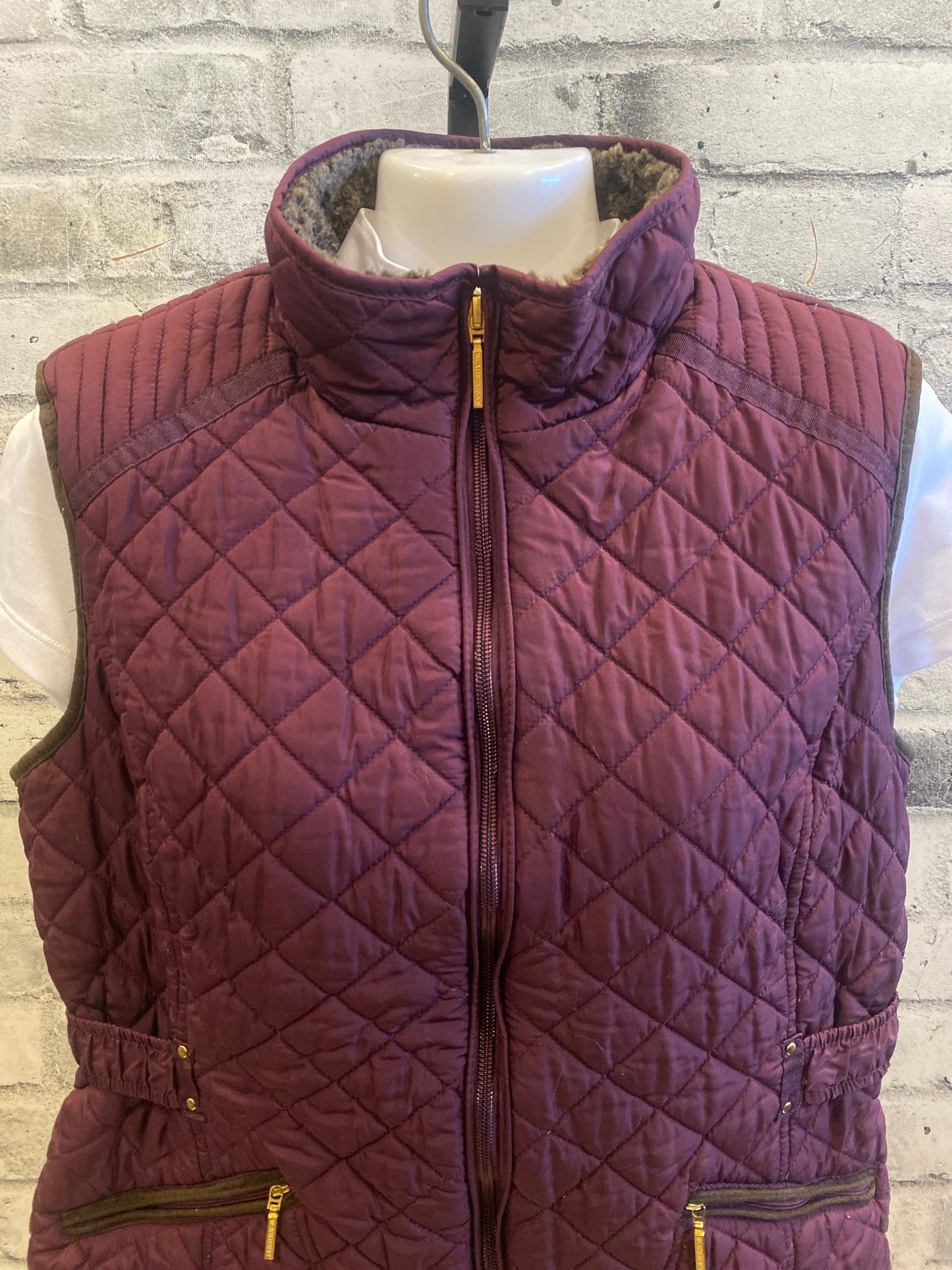 Weatherproof Quilted Lined Vest Burgundy L