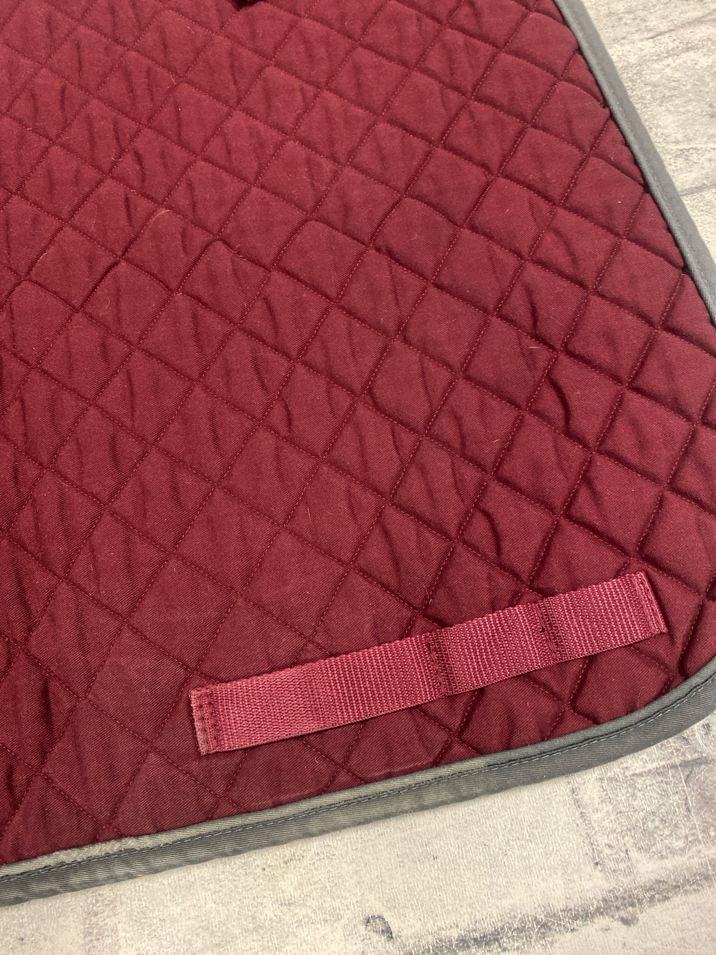 Ogilvy Dressage Pad Burgundy & Grey F