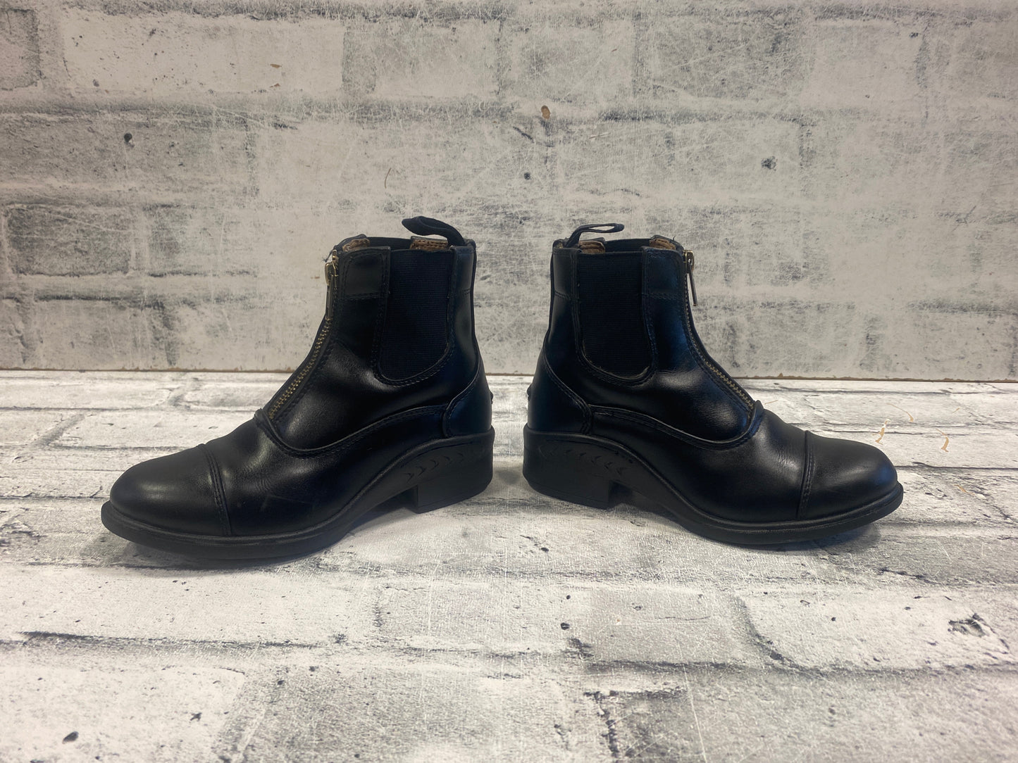 Auken Zip Up Paddock Boots Black Childrens 2