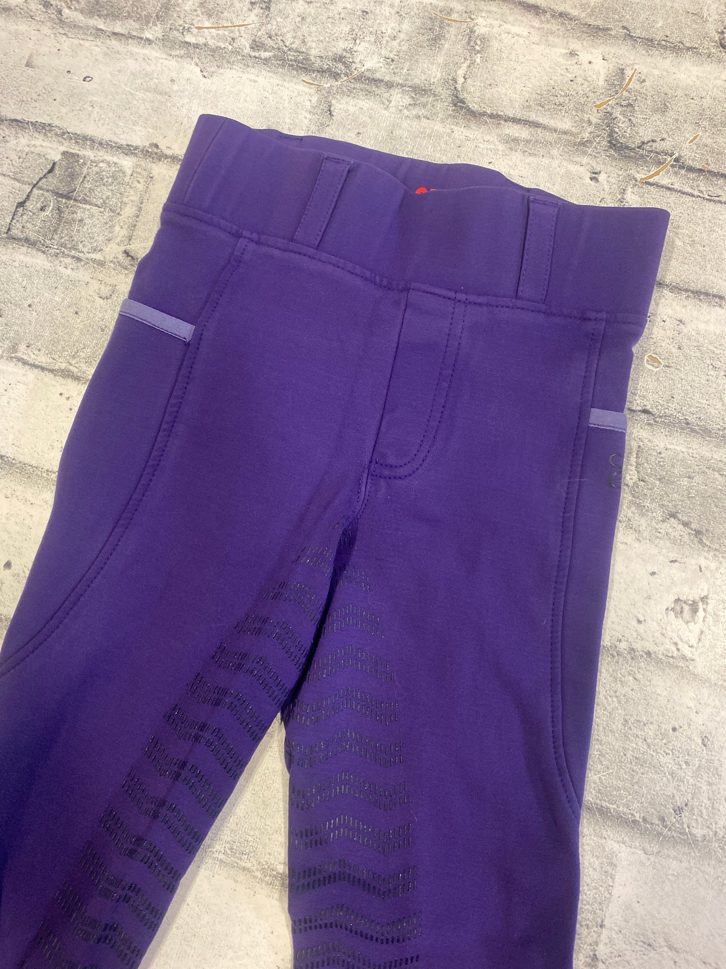 Elation Red Label FS Pull On Breeches Purple Childrens M