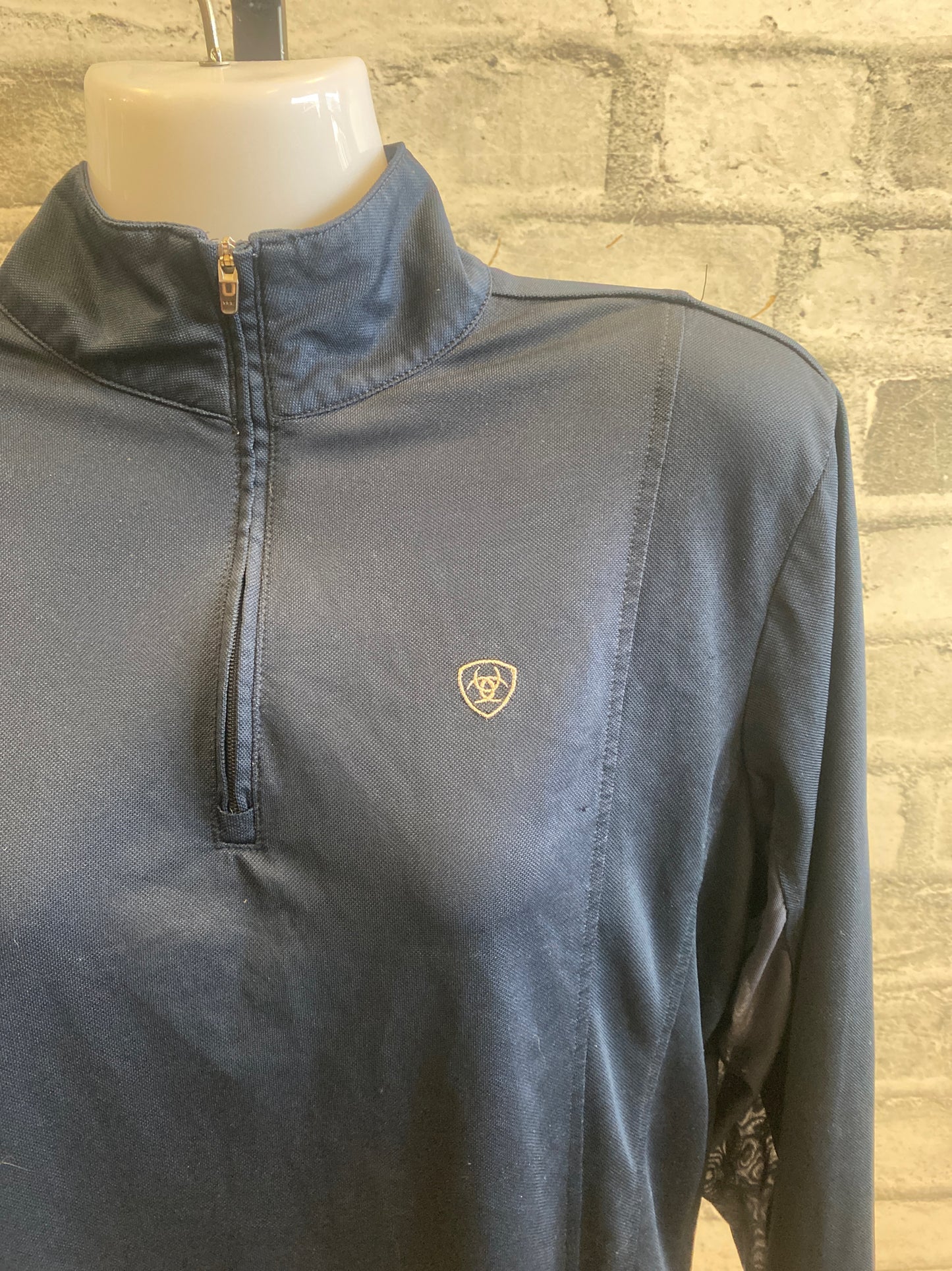 Ariat Tek 1/4 Zip LS Shirt Navy L