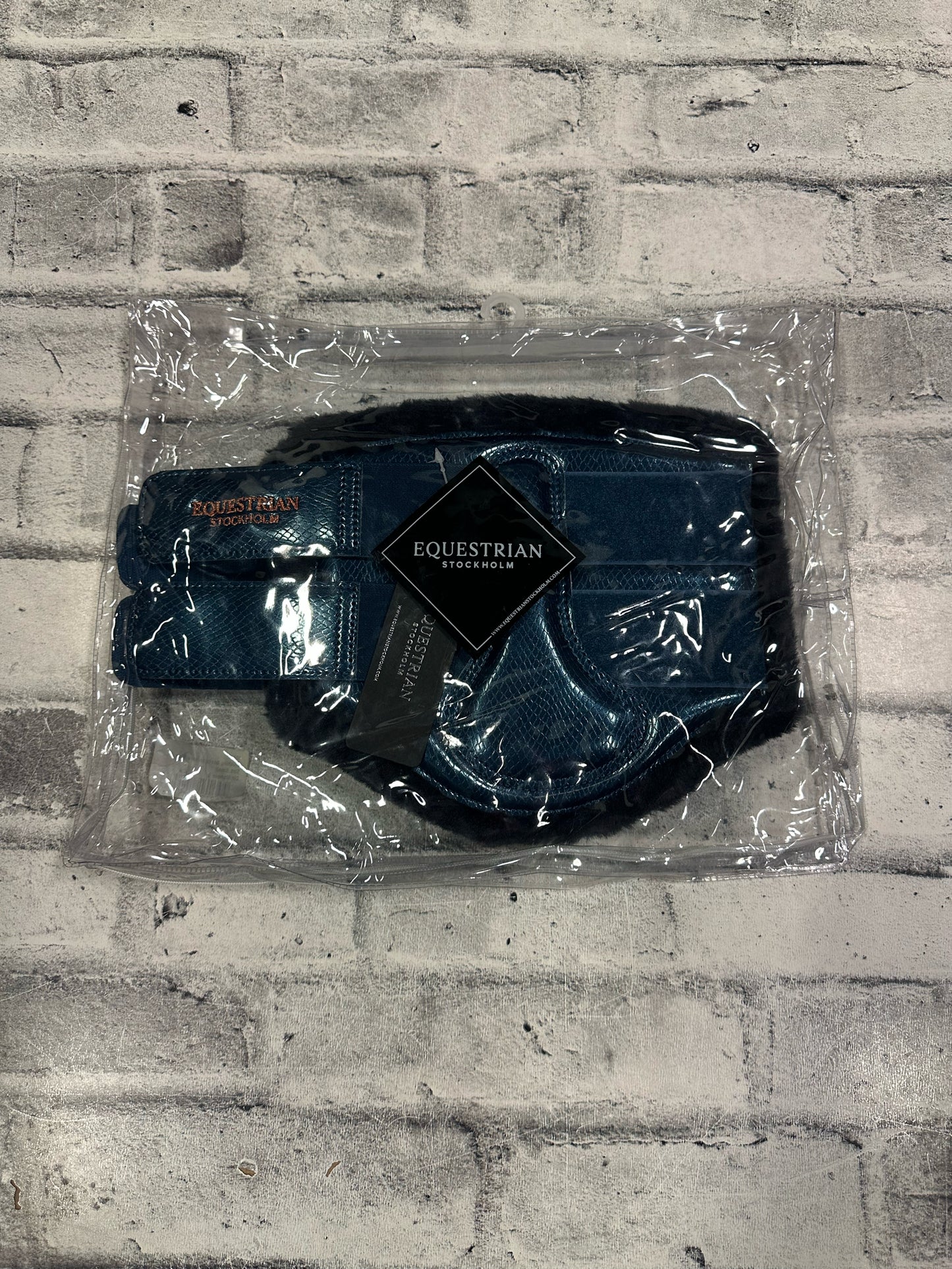 Equestrian Stockholm Brushing Boots Monoco Blue S NEW