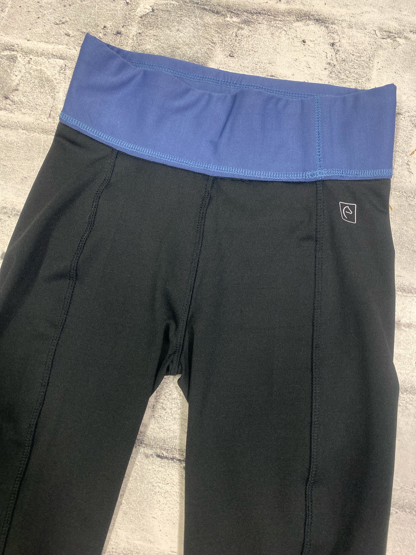 Equitheme KP Riding Tights Childrens Charcoal & Lavender 12