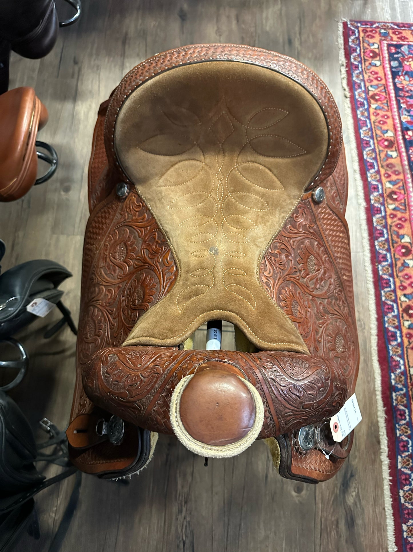 16" Circle Y All Around Roping Saddle + Breastplate (Full OH - 7" Gullet)