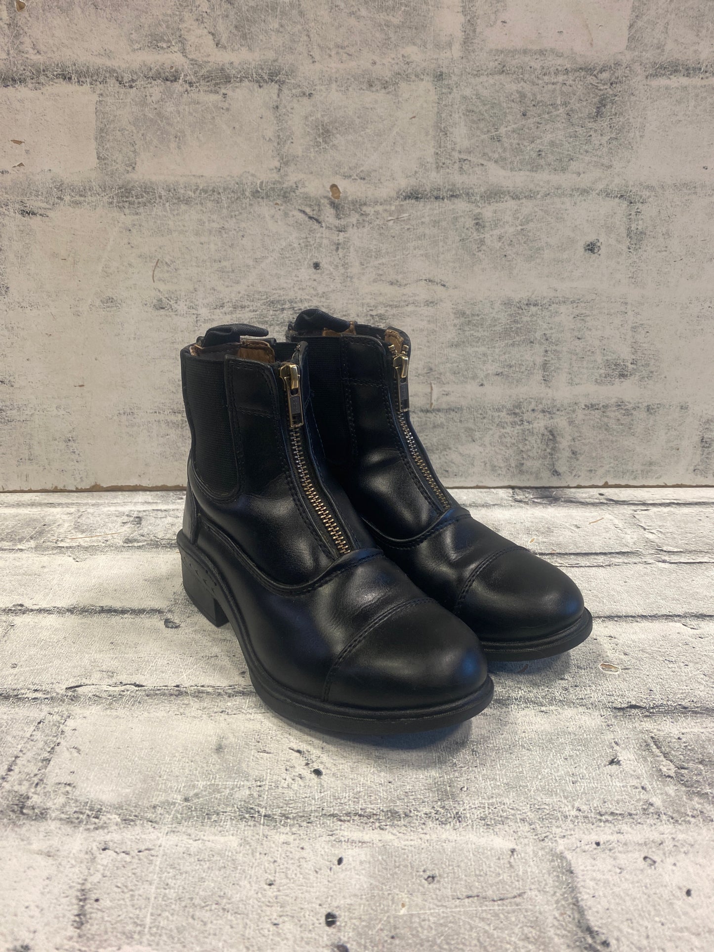 Auken Zip Up Paddock Boots Black Childrens 2