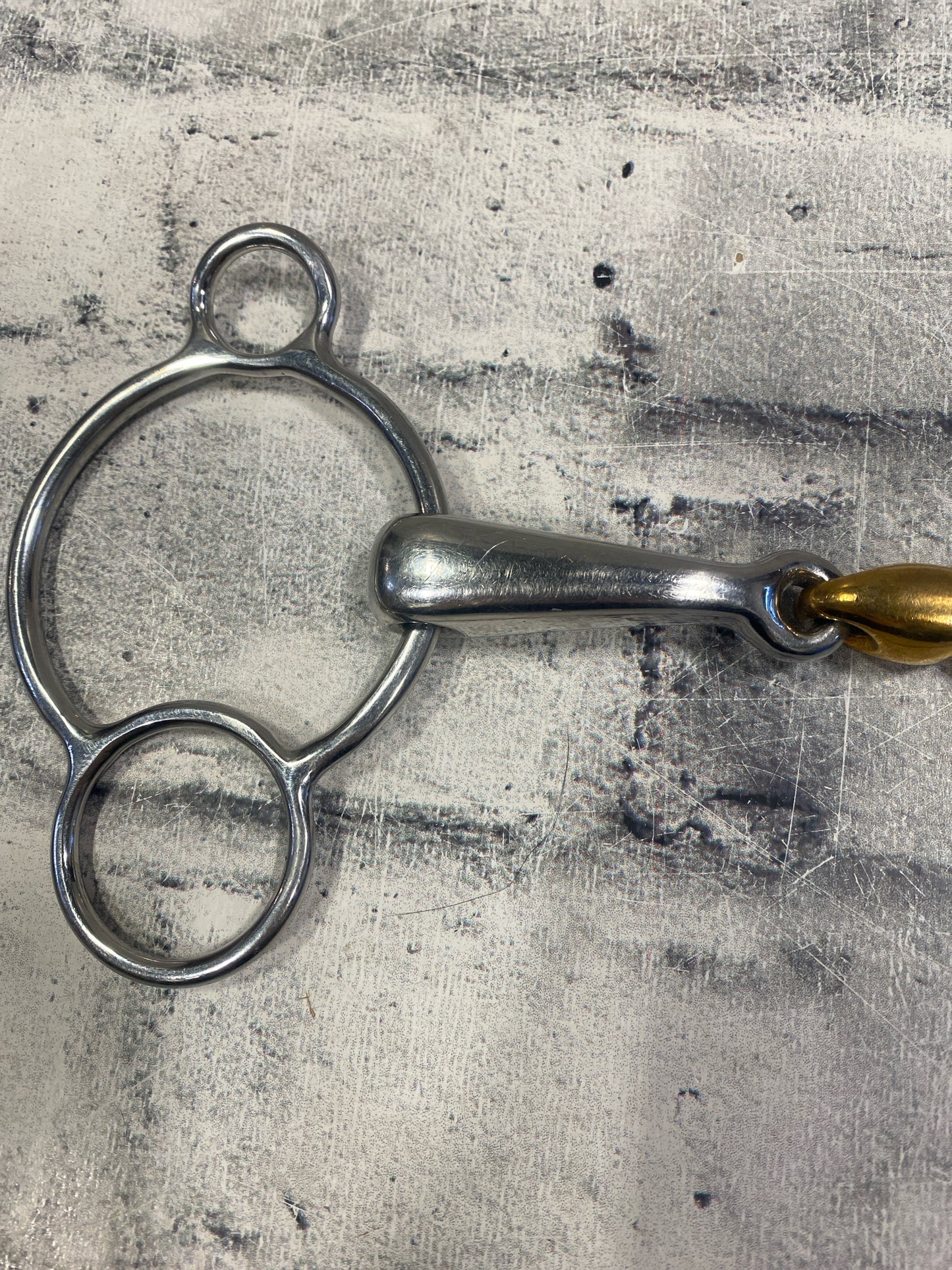 6" Stubben 3 Ring Gag w/ Lozenge