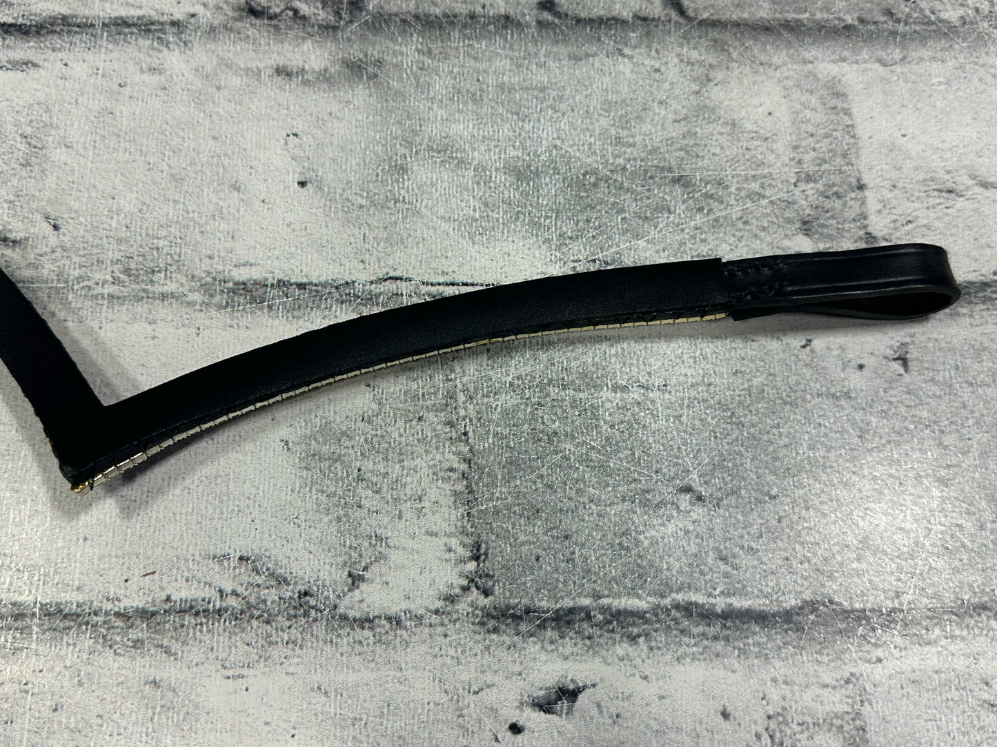 15" Equiture Swaroski Deep Saphire/White Gold Wave Browband