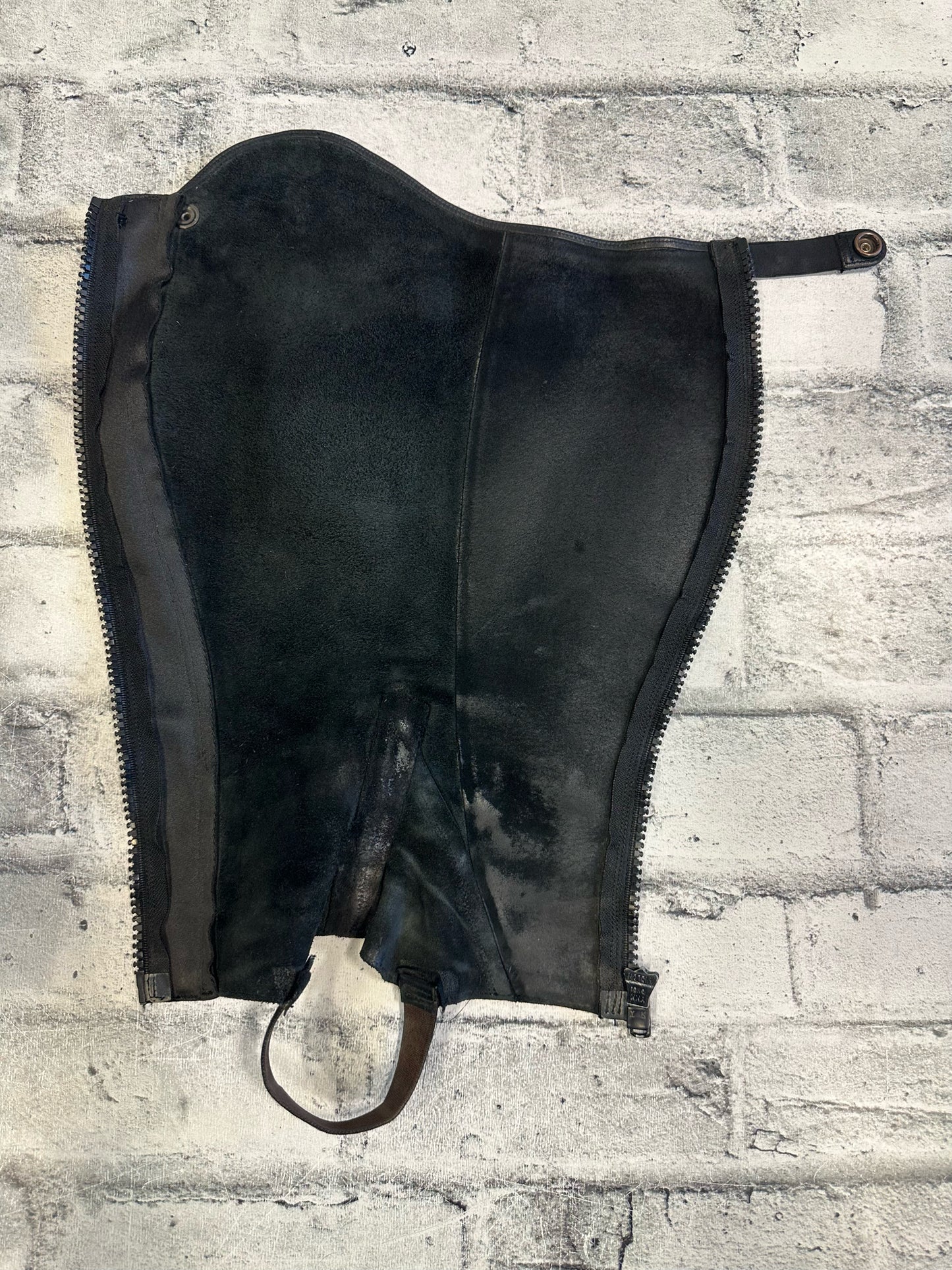 Tucci Leather Half Chaps - C 13" H 16.5"
