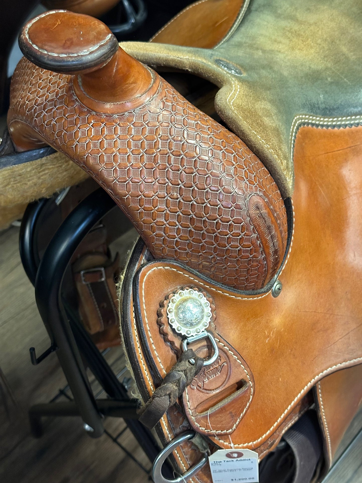 16" Silver Supreme Reining Saddle QH Bars - 7" Gullet