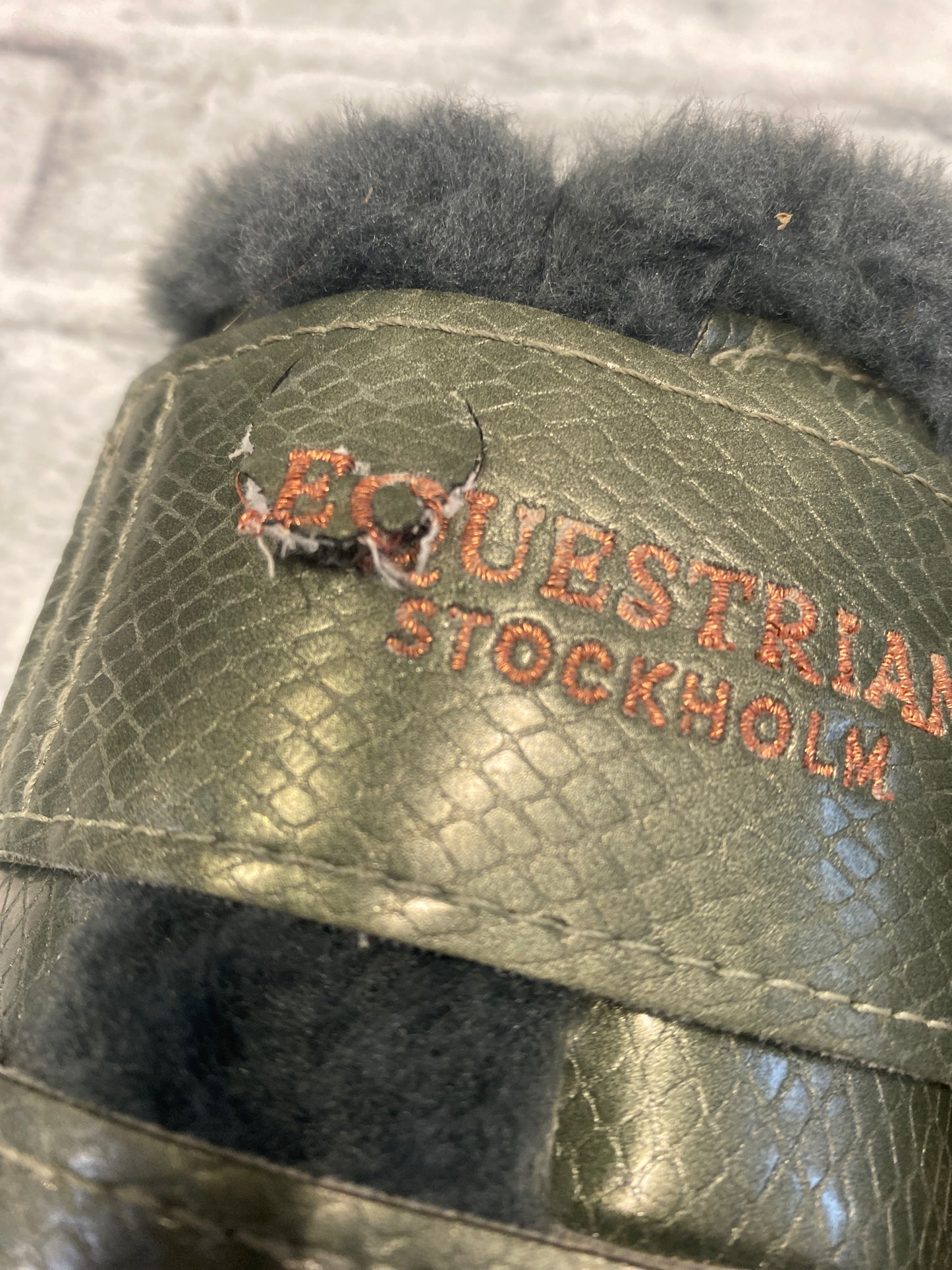 Equestrian Stockholm Brushing Boots Olive S