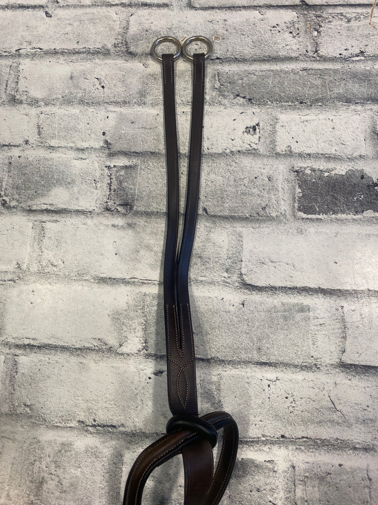 Fancy Stitched Running Martingale Brown Cob