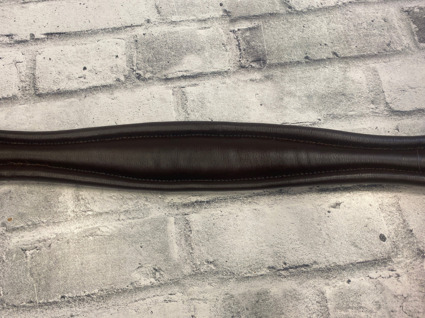 58" Stubben Leather Girth w Double Elastic Brown