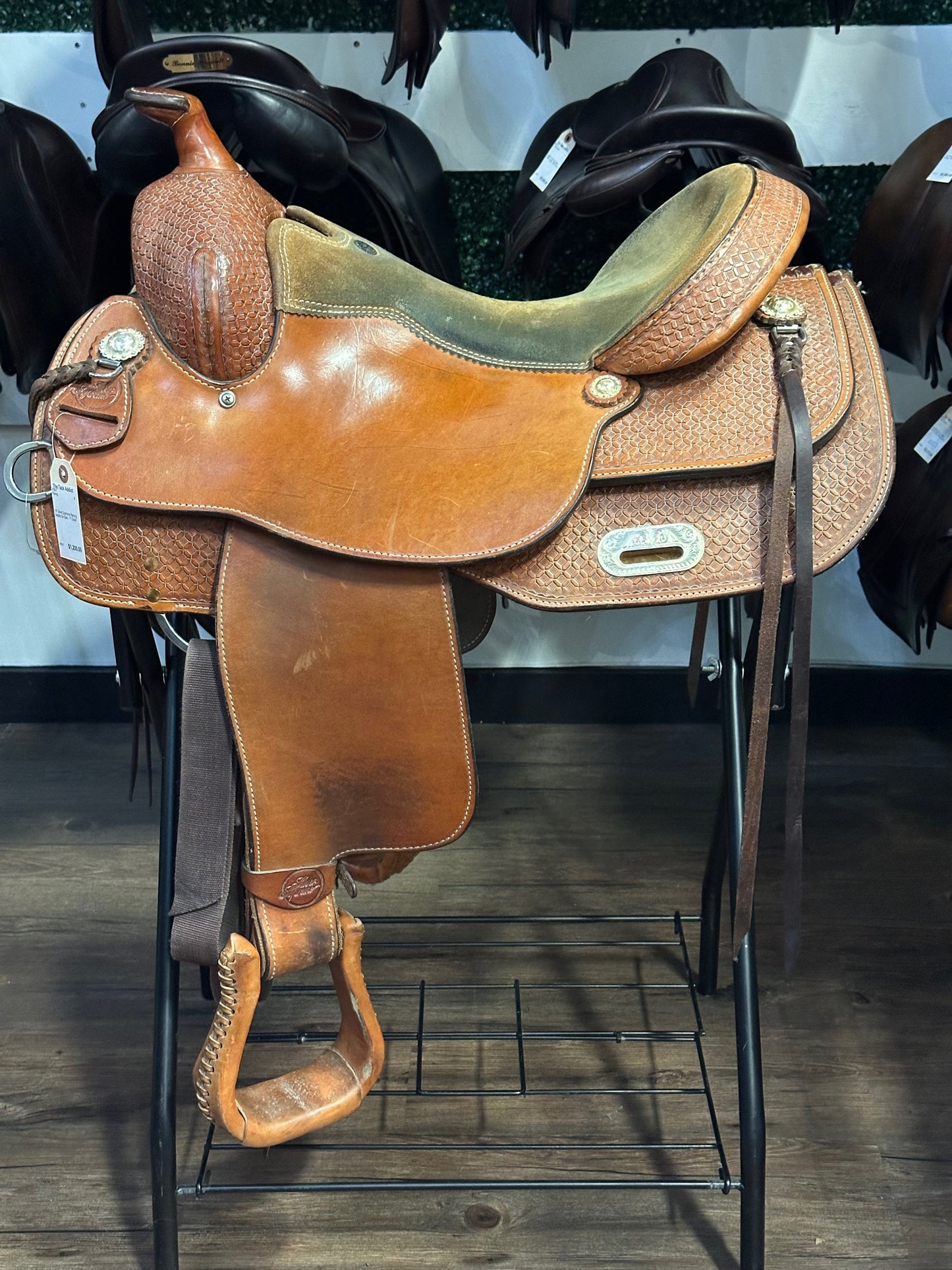16" Silver Supreme Reining Saddle QH Bars - 7" Gullet