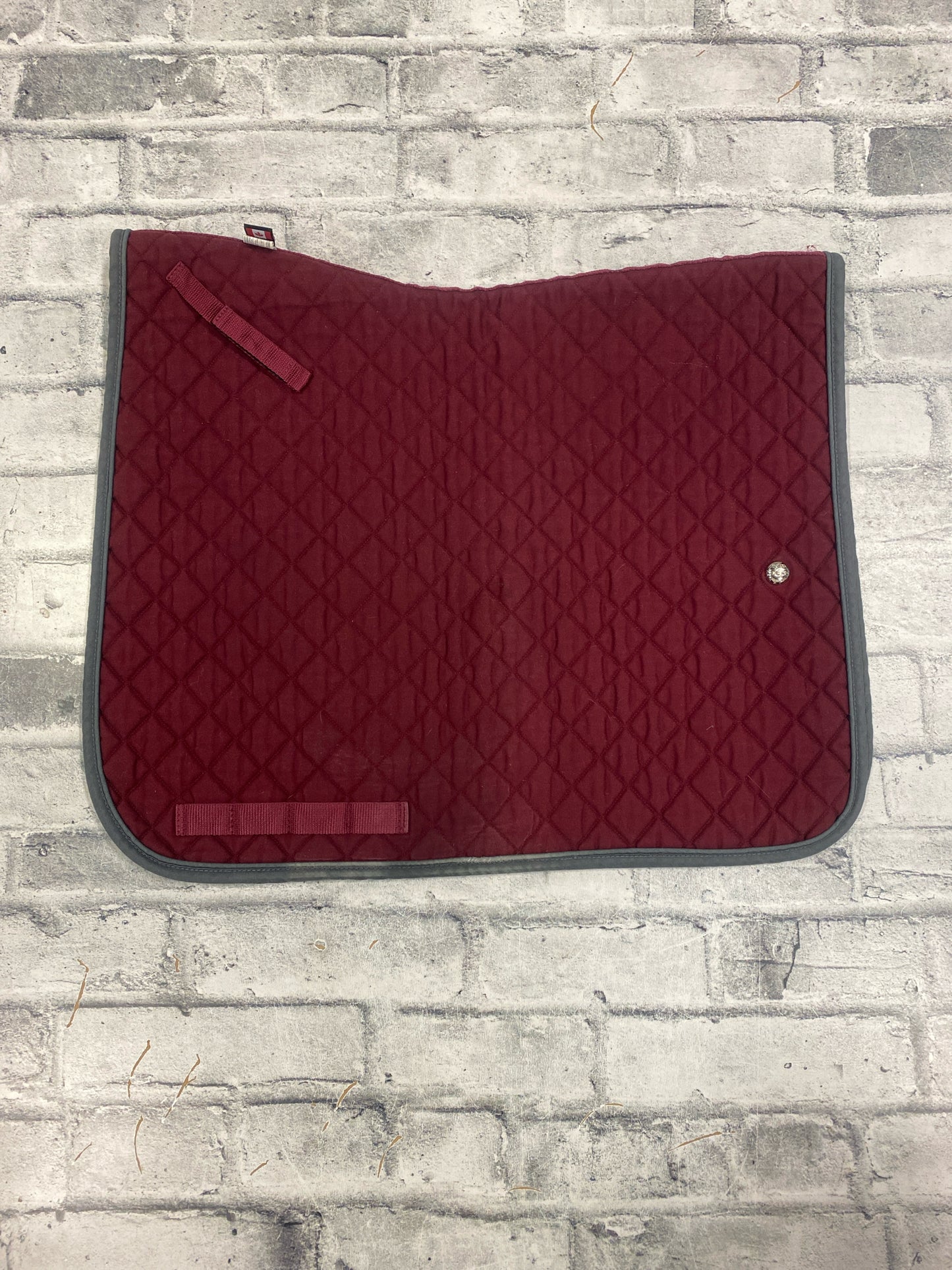 Ogilvy Dressage Pad Burgundy & Grey F