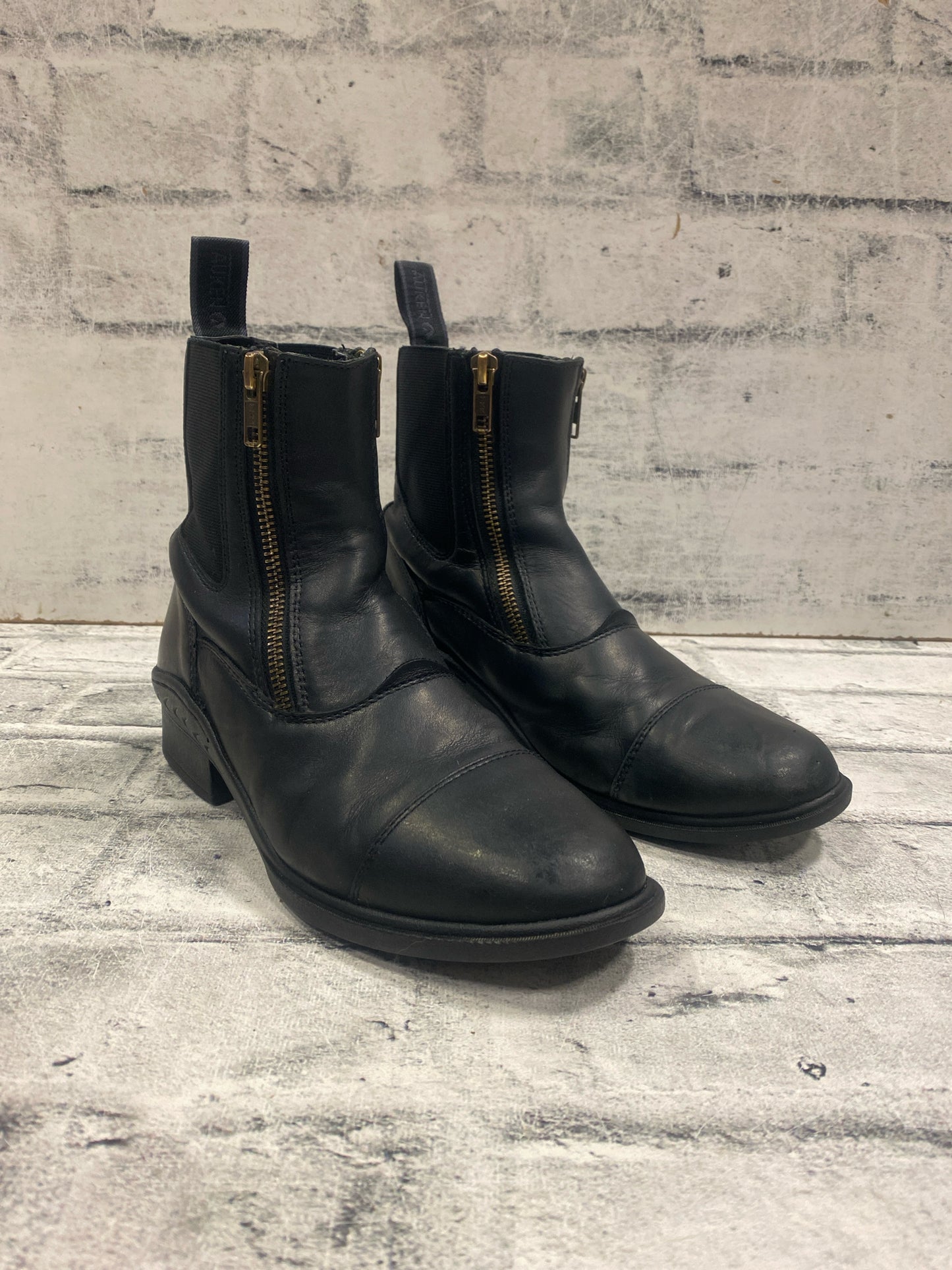 Auken Zip Up Paddock Boots Black 7