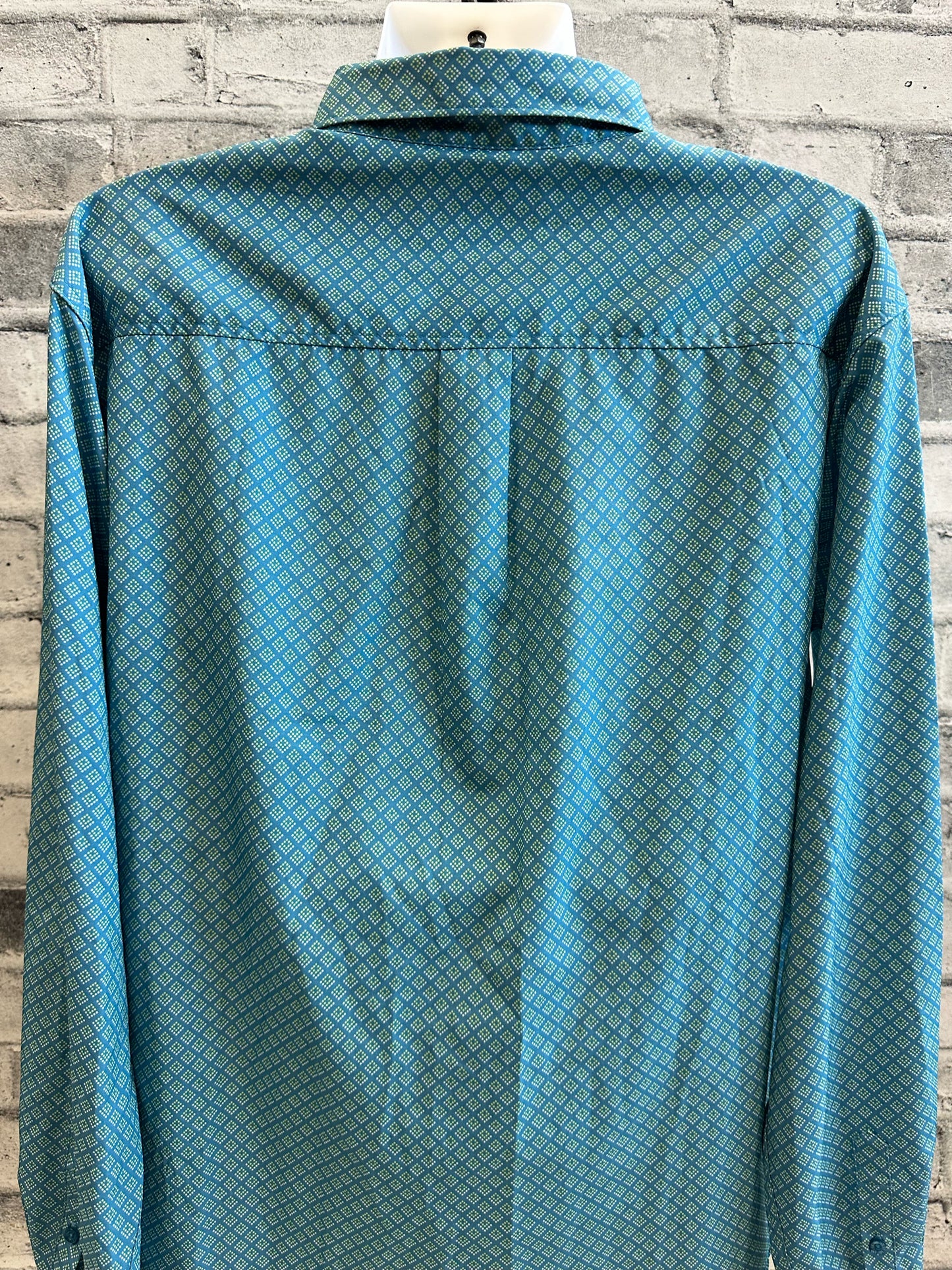 Cinch Button Up Show Shirt Teal Boy's XXL