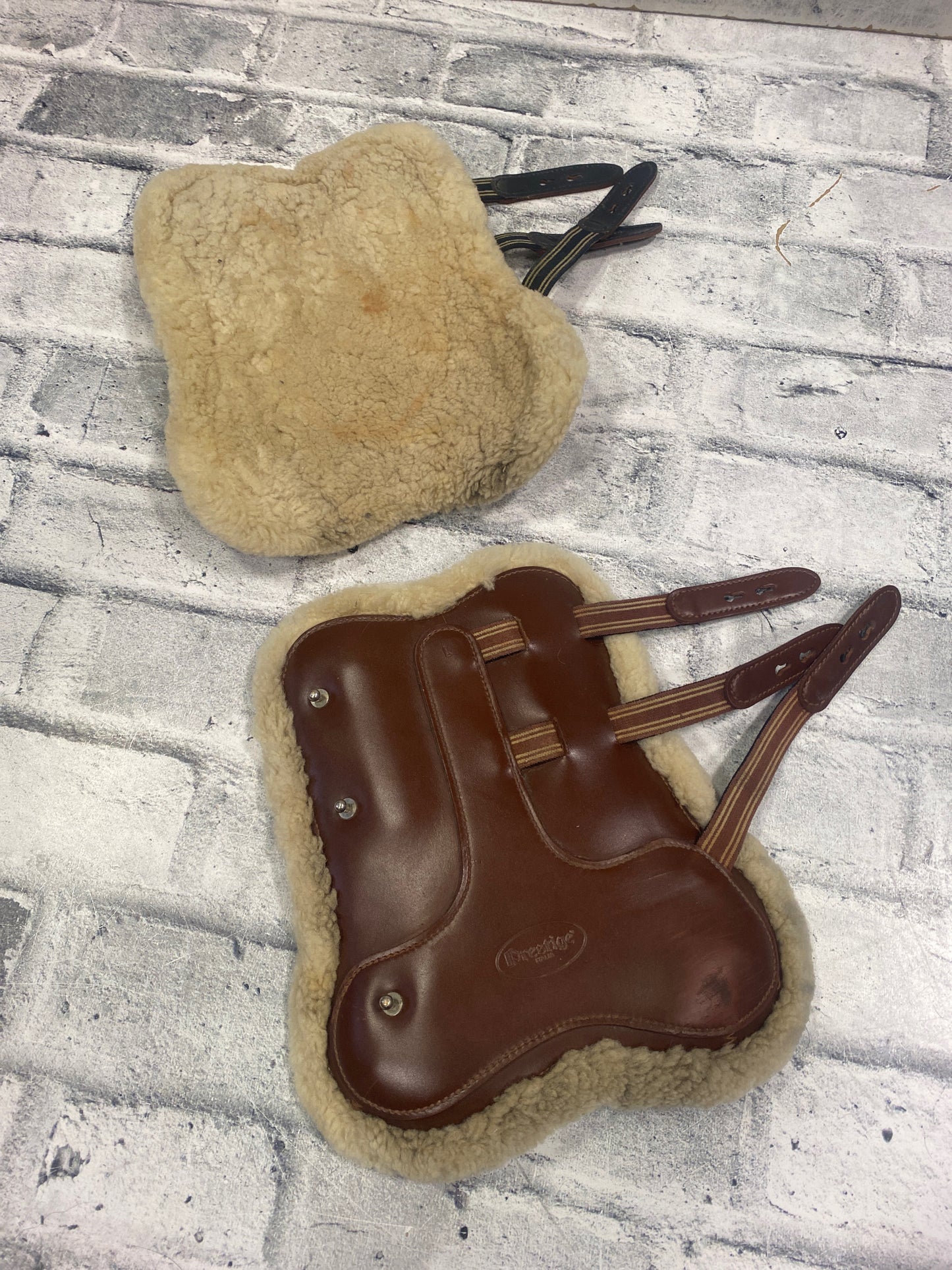 Prestige Sheepskin Leather Front Boots Brown L