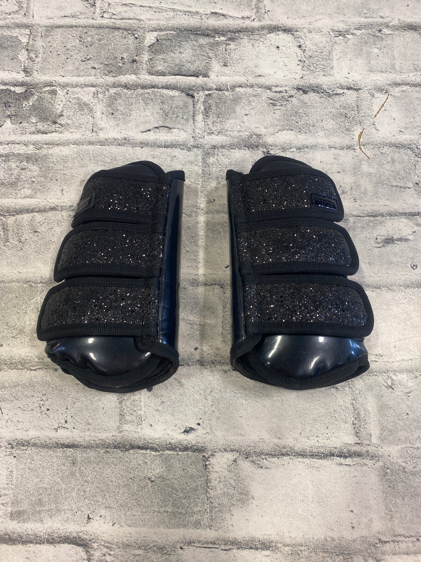 Horze Black Gliter Brushing Boots Cob