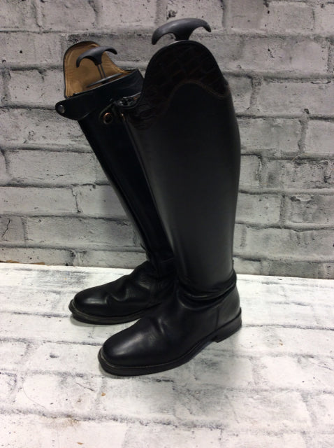 Rectiligne dressage boots black with brown croc trim H18" C14 8