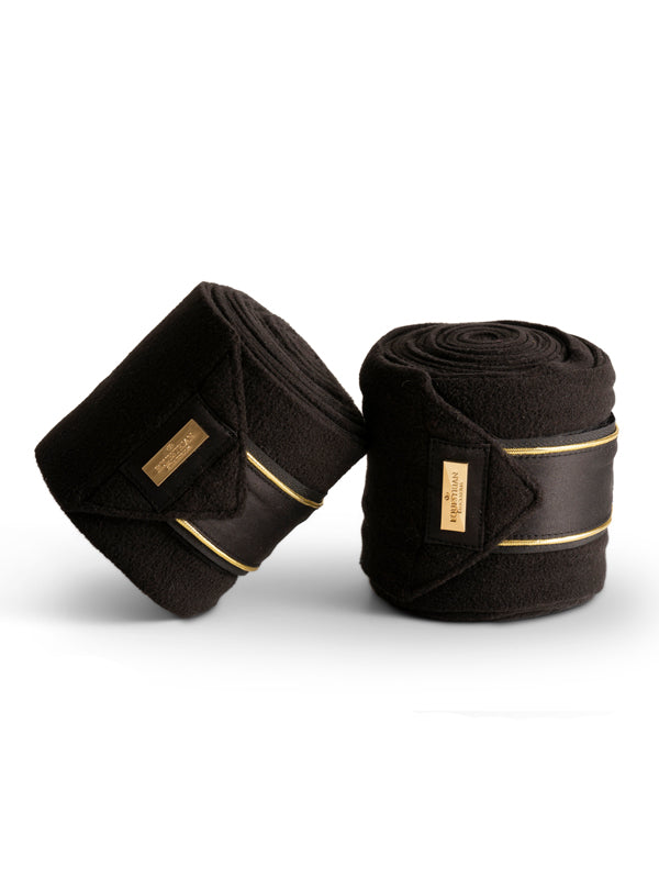 Equestrian Stockholm Black Gold Polo Wraps