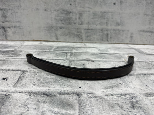 Padded Leather Browband Brown 15"
