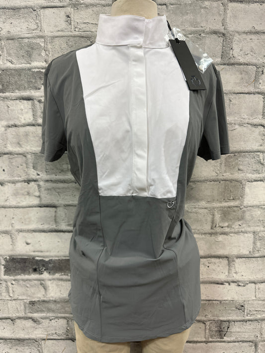 Cavalleria Toscana Jersey S/S Show Shirt w Poplin Bib L