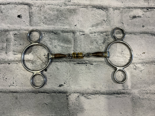 5.5" 2-Ring Gag w Brass Rollers