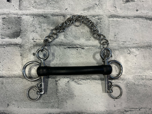 5" Metalab Rubber Mullen Mouth Tom Thumb w Chain