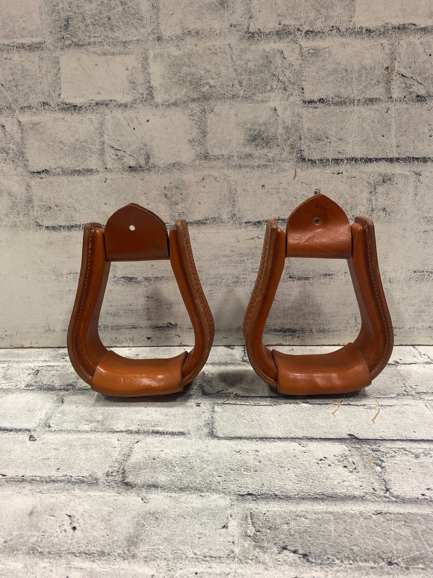 Basketweave Leather Stirrups