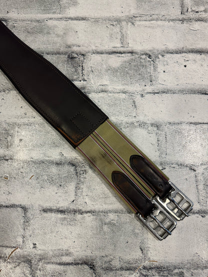 56" Fancy Stitch Leather Girth Brown