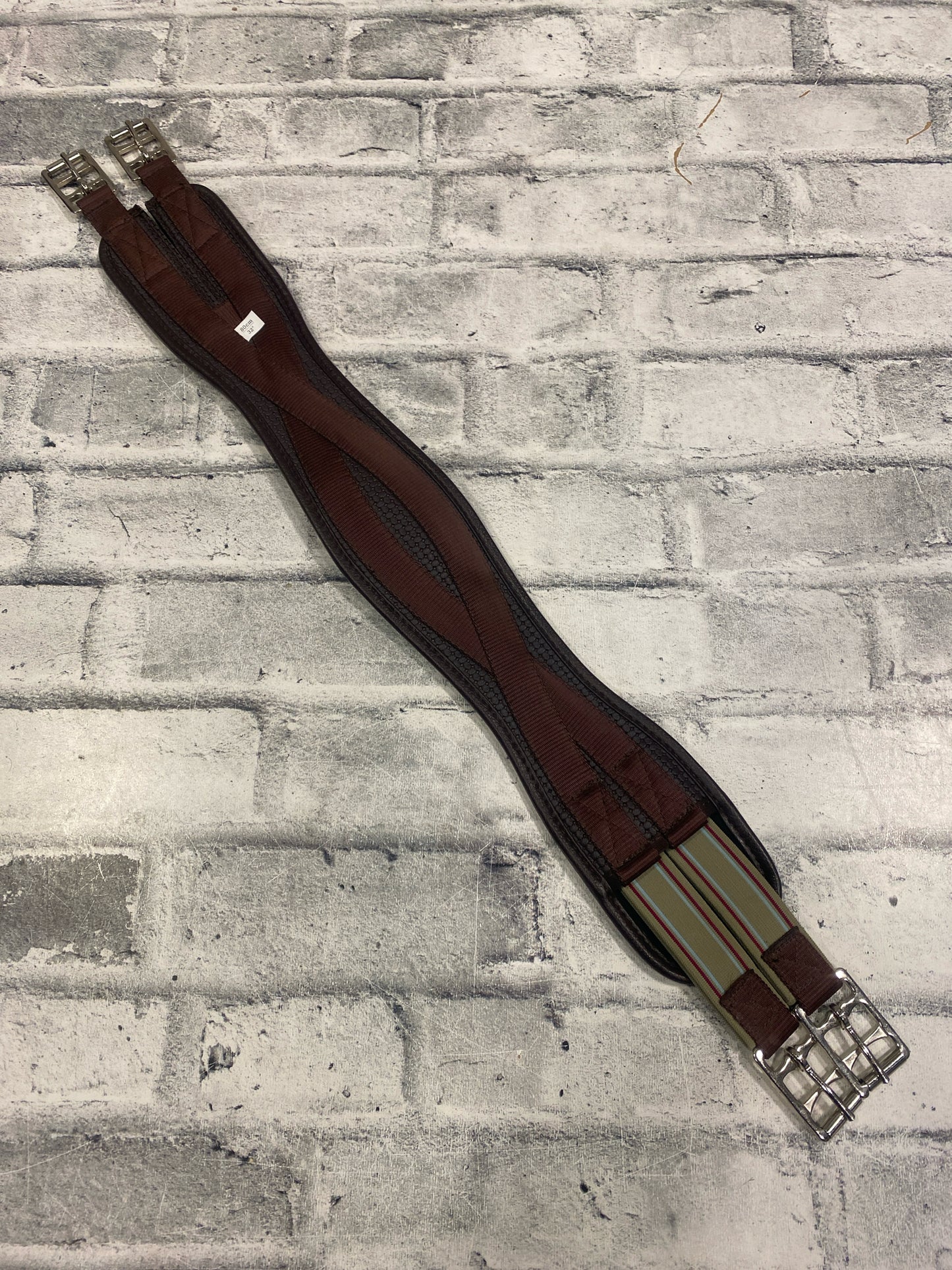 32" Neoprene Schooling Girth Brown w/ One Side Elastic