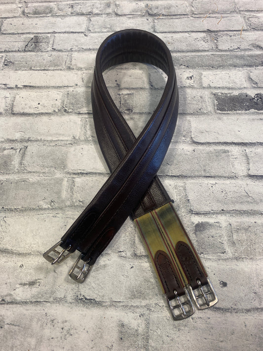 50" Whitman Girth w One Side Elastic Brown