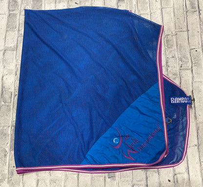 78" Rambo Scrim Sheet Blue & Purple Embroidered
