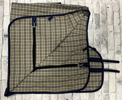 78" Shedrow Cotton Plaid Sheet Blue/Beige