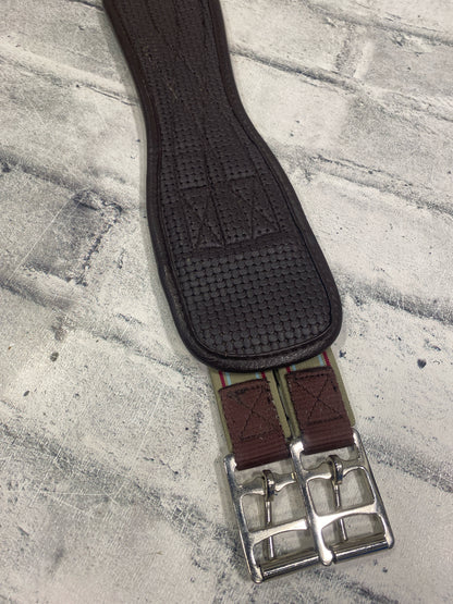 32" Neoprene Schooling Girth Brown w/ One Side Elastic