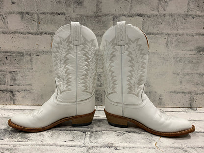 Old West Cowboy Boots White 6 M