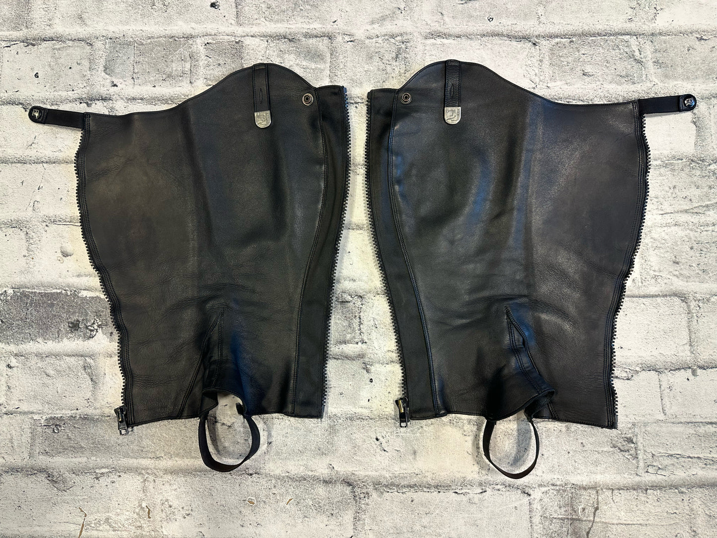 Tucci Leather Half Chaps - C 13" H 16.5"