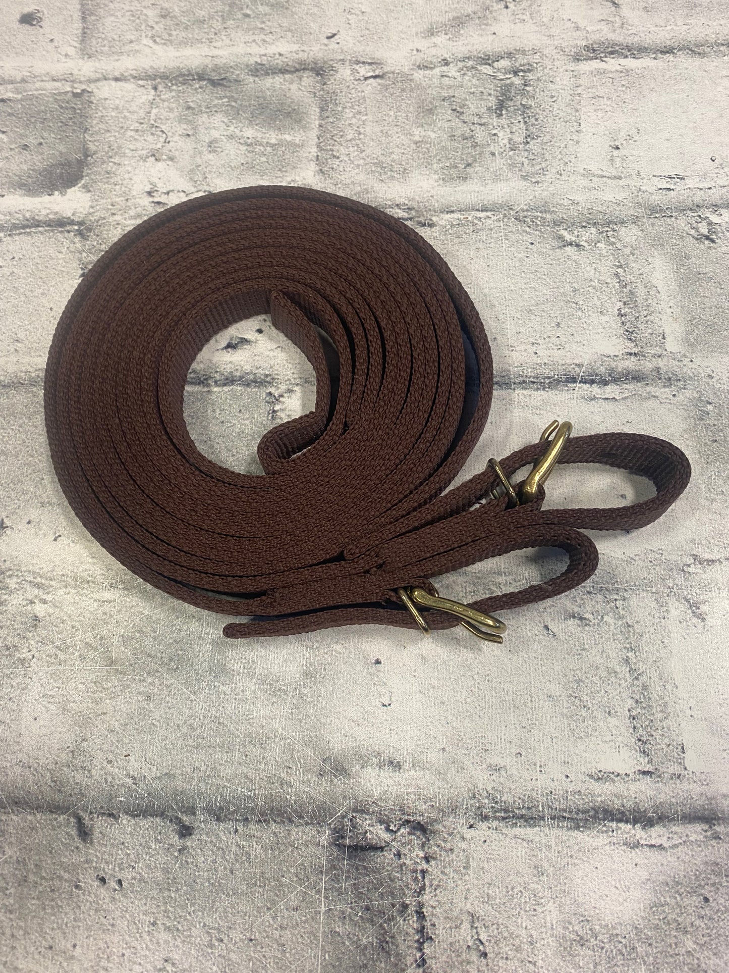 Bad Dog Ranch Nylon Headstall + Reins Brown F NEW
